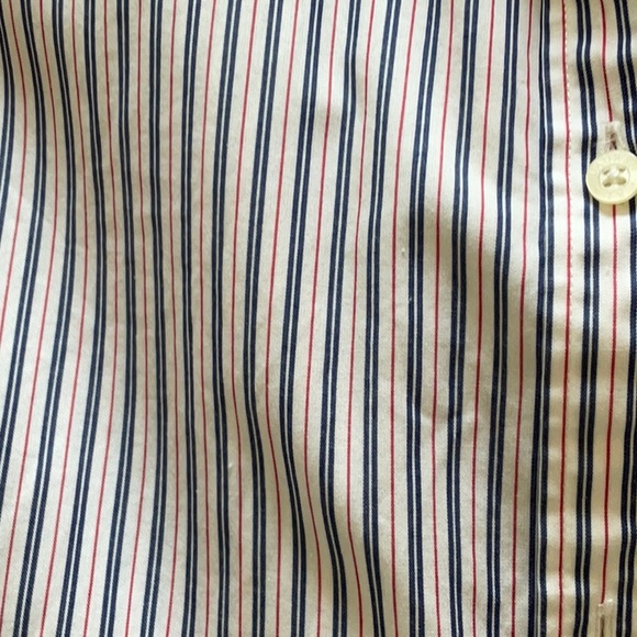 Lauren Ralph Lauren woman’s M pin stripped button down shirt NWOT - Picture 2 of 4